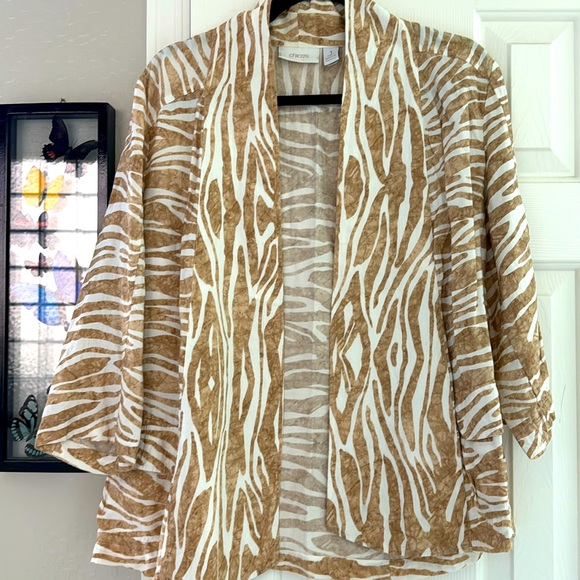 Chico's Jackets & Blazers - Chico’s Lightweight Animal Print Cardigan Jacket